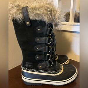 Sorel Joan of Arctic WATERPROOF Black Winter Boots Size 8